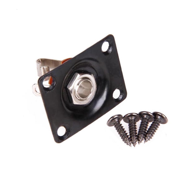 Soidarity Panel de toma de Audio para guitarra eléctrica Gibson TL, 1/4 , 6,35mm, montaje de conector de Audio cuadrado Accesorios para instrumentos musicales negro Soidarity OD0056-02