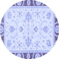 thumbnail image 1 of Ahgly Company Indoor Round Oriental Blue Modern Area Rugs, 6' Round, 1 of 4