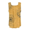 thumbnail image 3 of Floral Print Square Neck Sleeveless Tank Top for Women - Casual Summer Blouse Yellow S, 3 of 4