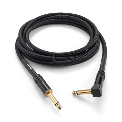 On-Stage OSPRO-ICR-15 Production-Grade Braided Instrument Cable (Right Angle to Straight) 15 ft