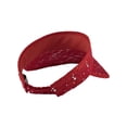 thumbnail image 4 of Top Headwear Womens Glitter Sequin Wide-Brim Visor Hat - Red, 4 of 4