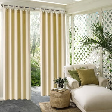 Pro Space 2 Panels Outdoor Curtains Tab Top (4" Long) Window Curtain (50"ｘ84")