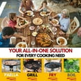 thumbnail image 3 of Paella Burner and Stand Set 16 Servings, 22 Inch Paella Pan, Dual Propane Outdoor Stove with Stand & Regulator, Portable Gas Cooker for Camping Crawfish Boil Cooking Outdoor, Paellera Propano, 3 of 7