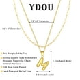 thumbnail image 5 of 18K Gold Plated Initial Necklaces for Women - Layering Letter M Necklace Pendant Birthday Jewelry Gifts for Her, 5 of 9