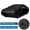 Black(190T polyestertaffeta), variant on For Toyota Yaris Car Cover Thickened Soft PEVA&Cotton Waterproof Full Exterior Cover Outdoor Rain Snow UV Protection All Weather Black