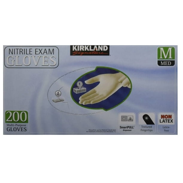 Signature Nitrile Exam Gloves, Medium 200 Count (2 Pack)