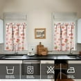 thumbnail image 4 of Kitchen Curtains 36 Inch Short - 3 Panel Set Strawberry Print, Rod Pocket Window Curtains 100% Polyester, Cute Fruit Valance for Farmhouse, Cafe, Living Room, Bedroom, Easy Wash, 4 of 6