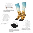 thumbnail image 3 of Vsdgher Sunflower Field Bliss Knee Socks, High Socks Long Stretchy Sock Women Knee High Stocking, Long Socks for Women, 3 of 6