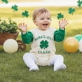 thumbnail image 5 of mgoYE Baby Boy Clothes 3-6 Months Newborn Baby Girl Boy St Patricks Day Outfit Irish Print Sized Romper Clover Long Sleeve Bodysuit Clothes(Green,6-12 Months), 5 of 8