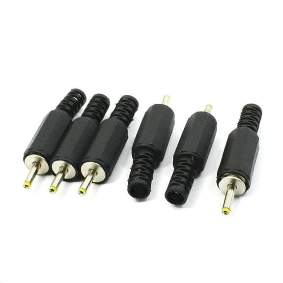 6 Pieces 2.5 x 0.7mm DC Power Cable Male Connectors Unwired Plugs