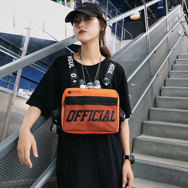 Bolsa De Pecho Molle Bolsa De Pecho Molle Bolsas de chaleco informales para hombre, bolsa de pecho segura para hombre Oxford para viajes de senderismo (naranja)