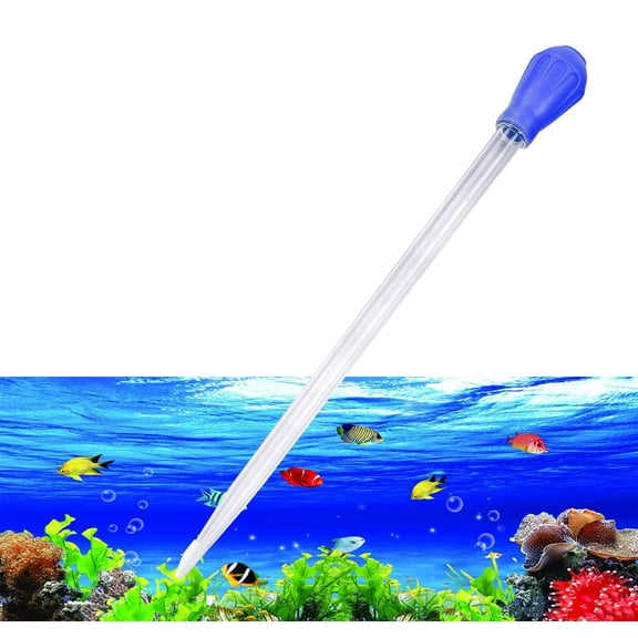 Aquarium Siphon, Fish Feeder, Tank Cleaner, Coral Feeding Tube, Water Changer, Waste Remover, Gravel Cleaning Tool, Long Pipette Syringe (2 Packs)