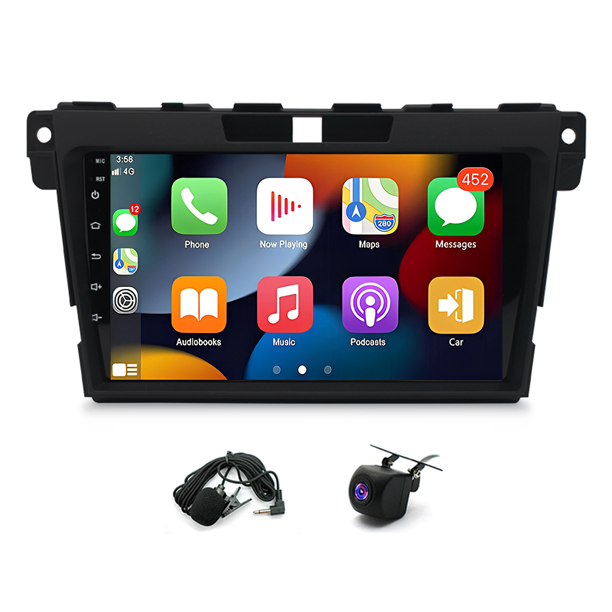 Radio estéreo para coche de 9 pulgadas Car-play Navegación GPS Compatible con Mazda Cx7 2008-2015 Android 13
