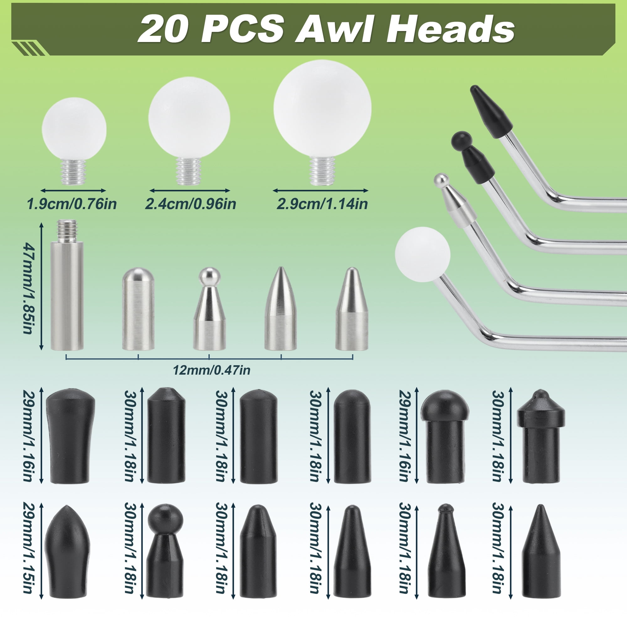 Unique Bargains 23PCS Paintless Dent Repair Tools 3 Car Dent Repair Rods and Accessories