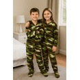 thumbnail image 5 of Big Feet Pjs Kids Green Camo Fleece Footed Pajamas One Piece Sleeper, 5 of 6