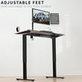 thumbnail image 6 of VIVO Black and Rustic Vintage Brown Wood Electric 47" x 24" Sit Stand Desk, 6 of 8