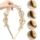 thumbnail image 4 of 5 diademas decorativas delicadas, diadema dorada, tocado para niña, tocado dorado, 4 of 8