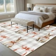 thumbnail image 4 of Large Area Rugs for Living Room Bedroom, Easter 5'x8' Rug Washable Carpet Runner Indoor Outdoor, Spring Pink Bow Bunny Grey White Checkered Non Slip Floor Mats Rug for Kitchen, Bathroom, 4 of 8