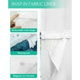 thumbnail image 3 of No Hook Shower Curtain with Snap in Liner, Ocean Octopus Starfish Colorful Coral Seashell Seaweed Hotel Shower Curtains for Bathroom, Washable Shower Curtain Liner Set with Mesh Top Window, 48"x72", 3 of 6