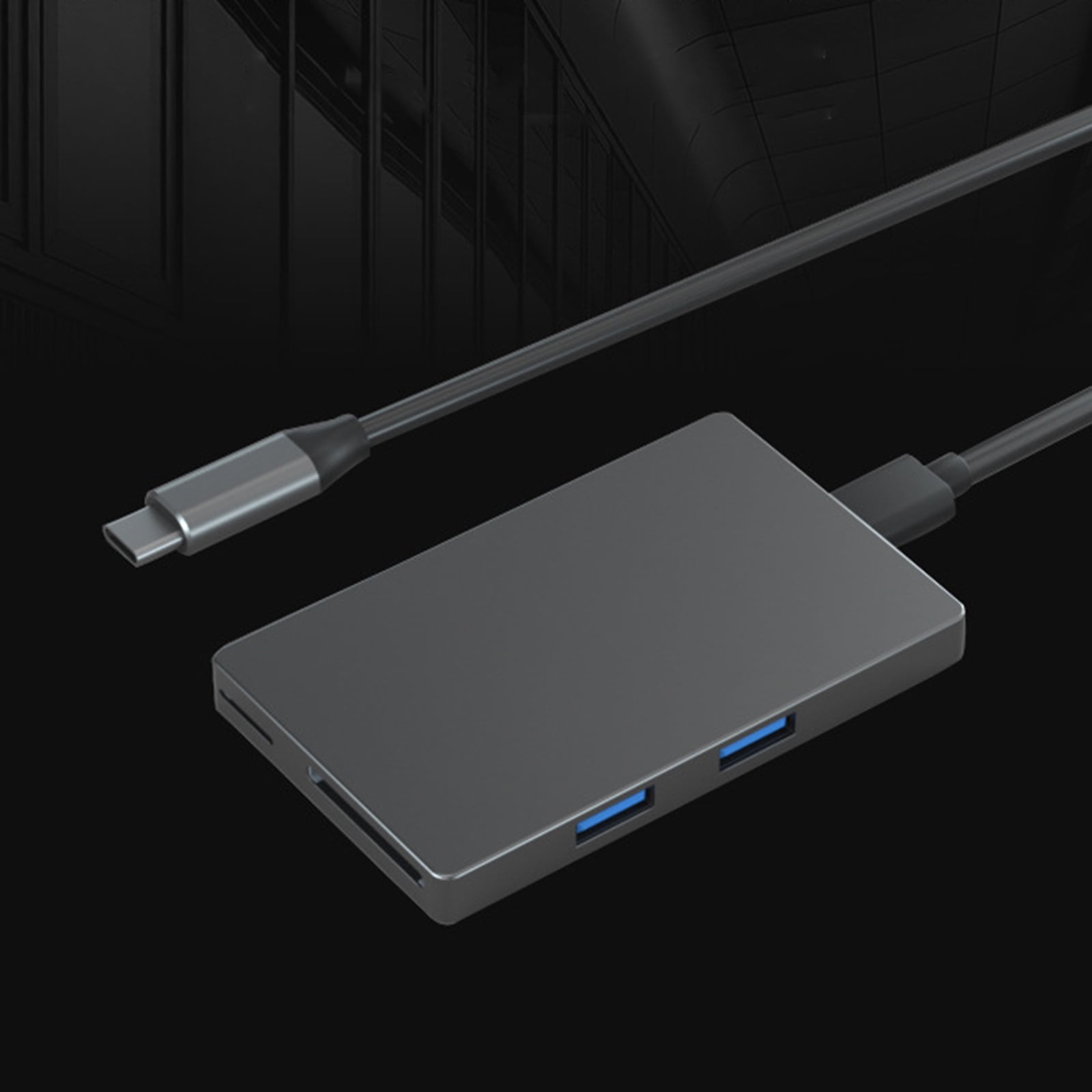 6Port USB C Adapter 4K60hz Video Transfer USB 3.0x2 Data Port Support Card Reader Enhances Connection Fast Charging