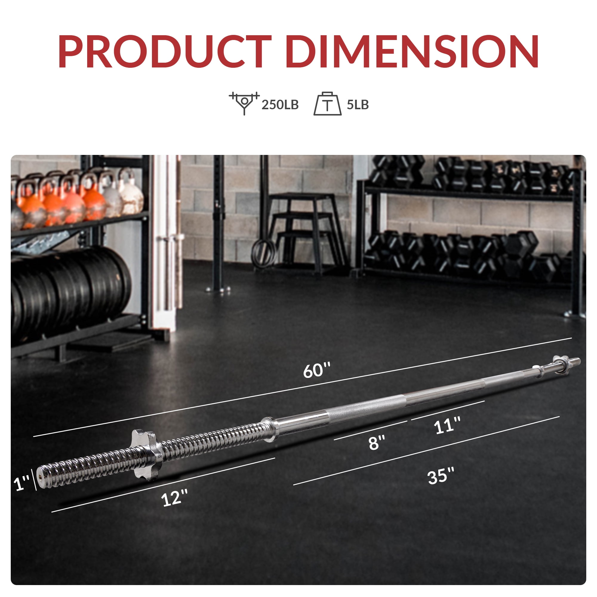 BalanceFrom 1-Inch Standard Cast Iron Weight Plate Set，with 5FT Bar and Star Locks，Multiple Weight Options，for Home Gym Strength Training