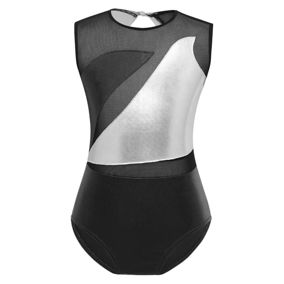 YiZYiF Kids Girls Gymnastics Outfit Sleeveless Dance Sports Leotard Athletic Biketard,Sizes 6-16