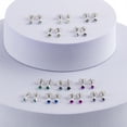 thumbnail image 2 of Claire's Girls Teen 2mm Multicolor Jewel Crystal Stud Earrings Set, Post Back, 12-Pack, 2 of 5