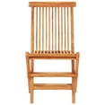 thumbnail image 3 of vidaXL 3 Piece Bistro Set with Taupe Cushions Solid Teak Wood, 3 of 5