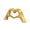 B003- Golden Cat Bell Charm, variant on Spooky Home Decor, 5X3 Inch Golden Skeleton Heart Hand Statue, Creepy Halloween Decorations for Home, Aesthetic Goth Home Decor Accent, Solid Decorative Piece for Living Room,