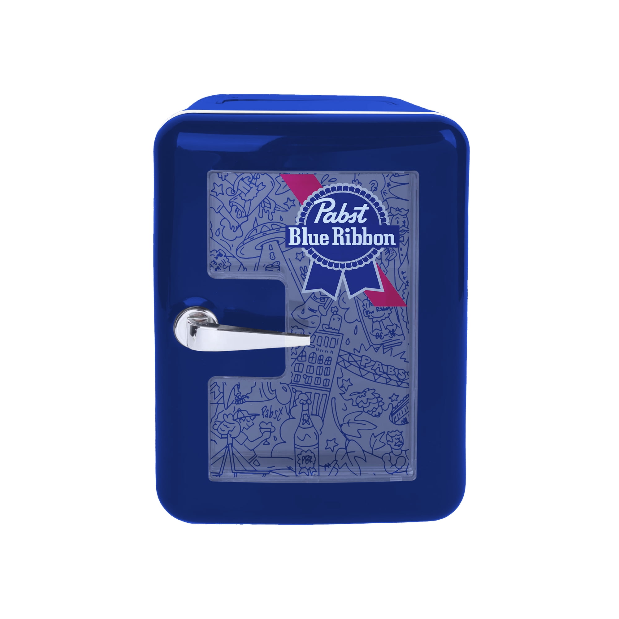 Pabst Blue Ribbon 5L 9-Can Mini Fridge, Blue