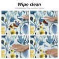 thumbnail image 4 of JEUXUS Watercolor Blue Yellow Floral Tablecloth Round Spring Rustic Sage Green Leaf Flower Decorative Table Cloth with Resistant for Home Kitchen Dining Table Outdoor Party Picnic, 4 of 7