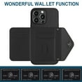 thumbnail image 4 of TECH CIRCLE Wallet Case For iPhone 13 Pro with Card Holder,Flip Premium PU Leather Magnetic Clasp Kickstand Heavy Duty Protective Cover with Lanyard Strap for Apple iPhone 13 Pro 6.1" 2021,Black, 4 of 7