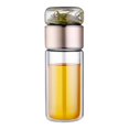 thumbnail image 1 of Christmas Decorations Double Wall Glass Tea Infuser Cup – Portable Transparent Water Bottle for & Brewing, 1 of 8