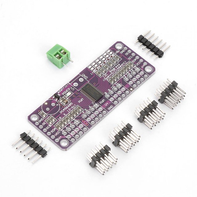 Servocontrolador de canal, PCA9685, 16 canales, 12 bits, controlador PWM para PC, diseño revolucionario servo