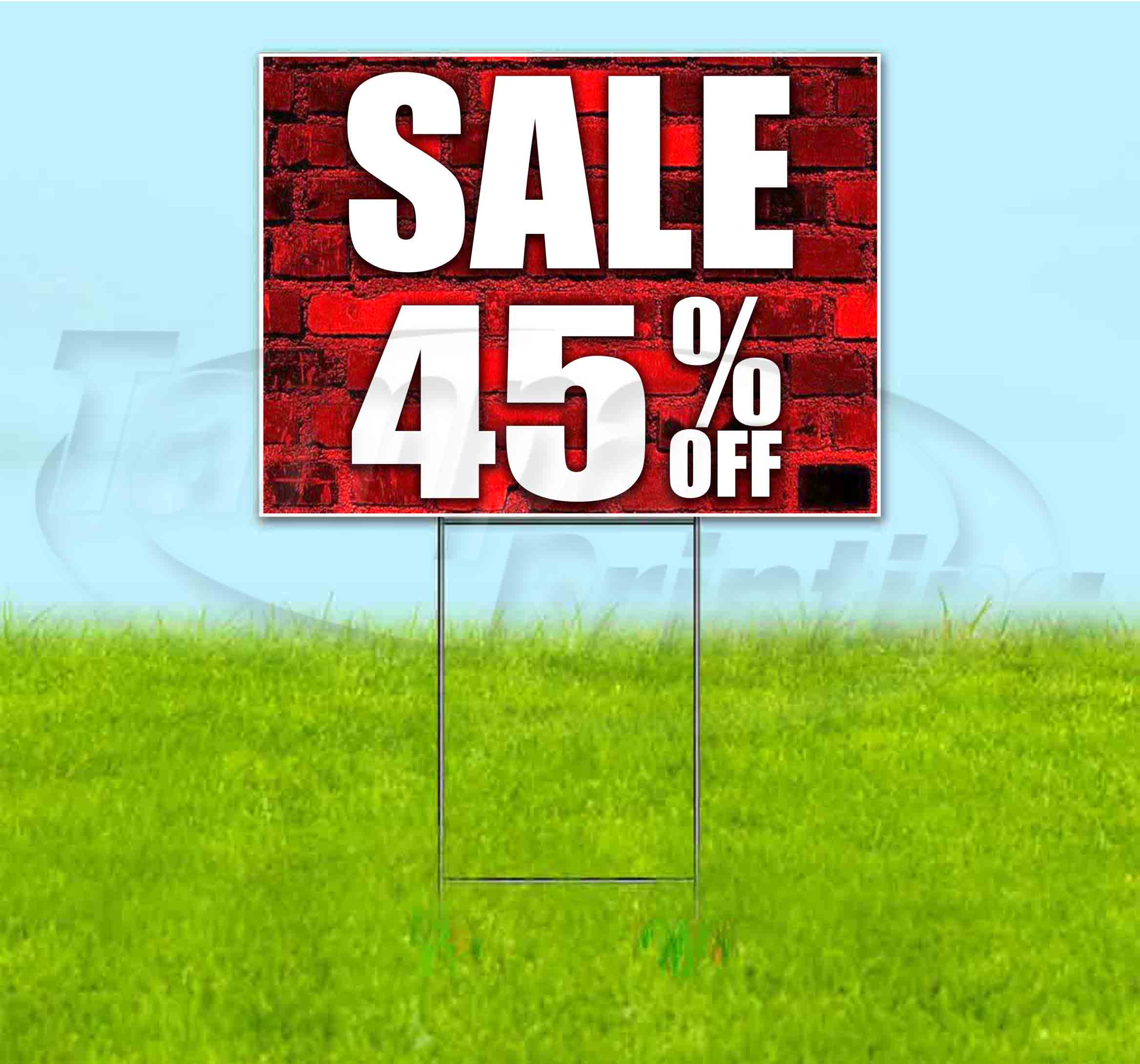 Sale 45% Off (18" x 24") Yard Sign, Includes Metal Step Stake