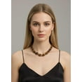 thumbnail image 3 of Chunky Beaded Choker Statement Necklace for Women - Acrylic Large Oval Waterdrop Geometric Beads Adjustable Chain Link Collar Strand Necklaces Exaggerated Boho Vacation Beach Jewelry Wedding Party, 3 of 4
