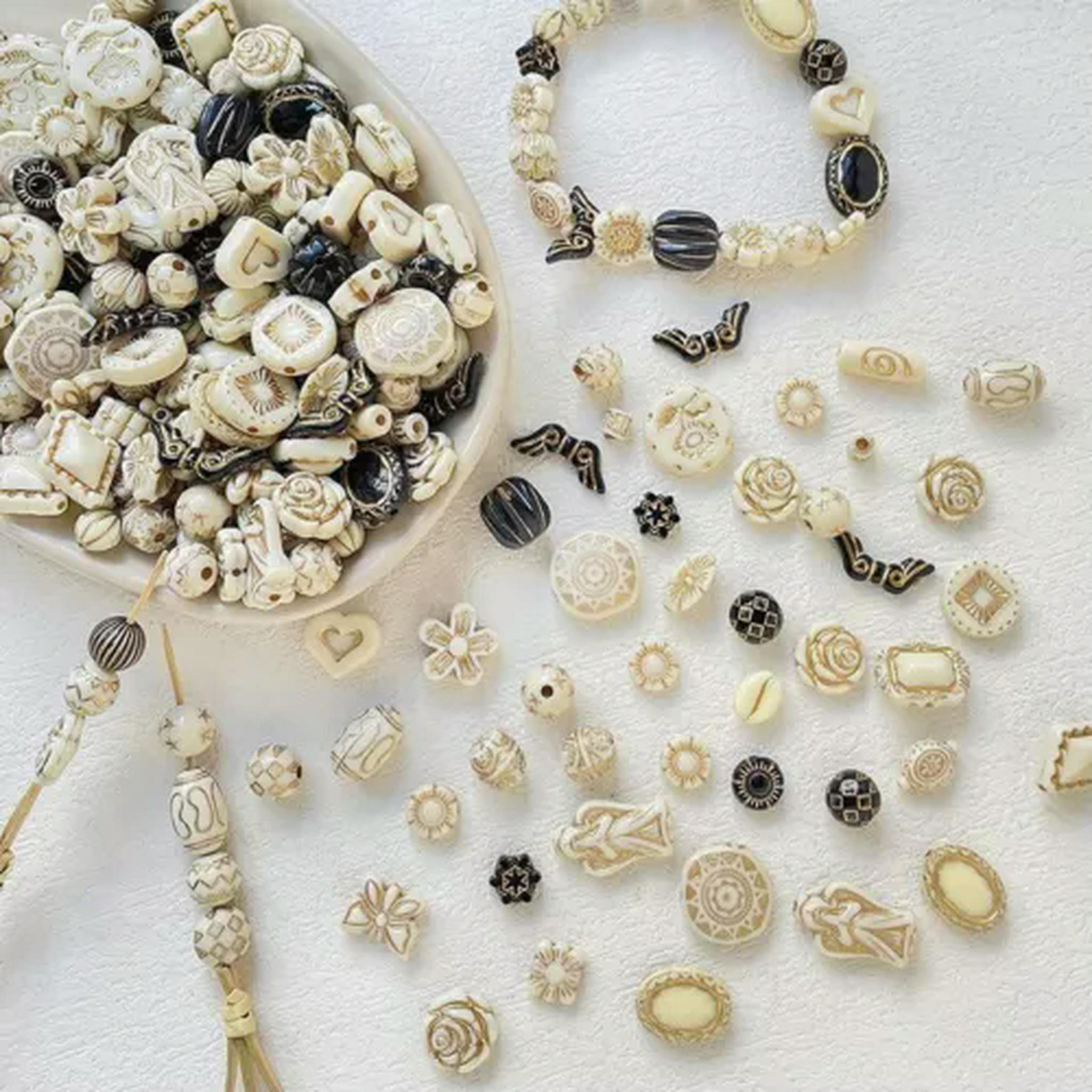 EOEMY Vintage Now Bulk Jewelry Bead Lot 130Pc All Brand New Untested 200+Mix And Match