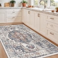 thumbnail image 4 of 4x6 Living Room Area Rugs: Washable Boho Bedside Rugs Non-slip Low Pile Small Carpet For Kitchen Bedroom Non-shedding Floor Mat Office Dining Room(4x6 Brick), 4 of 7