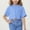 Blue, variant on Girls T Shirts 5 T Kids Shirts Tops Crew Neck Loose T-Shirts Blue Size 5 Years