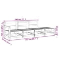 thumbnail image 3 of vidaXL 4 Piece Patio Lounge Set White Solid Wood Pine, 3 of 8