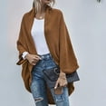 thumbnail image 2 of Vedolay Sweaters for Women Autumn Loose Fashion Casual Solid Sweater Brown,L, 2 of 4