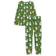 thumbnail image 5 of SCRAWLGOD Christmas Snowmen Women's Pjs Sets for Women Long Sleeve and Pants Lounge Set Crewneck Ladies 2 Piece Pajamas Size 2XL Comfy Graphic Pjs Women, 5 of 6