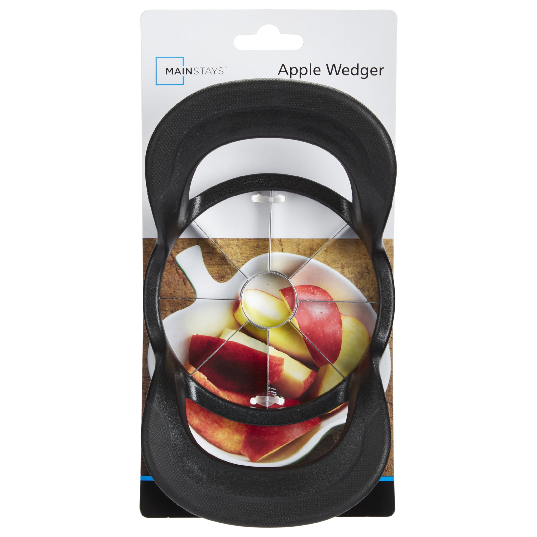 Mainstays 8-Wedge Stainless Steel Apple Slicer and Corer, Black