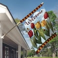 thumbnail image 5 of Welcome Spring Tulip House Yard Flag Double Sided Floral House Flag 28x40 inch, 5 of 6