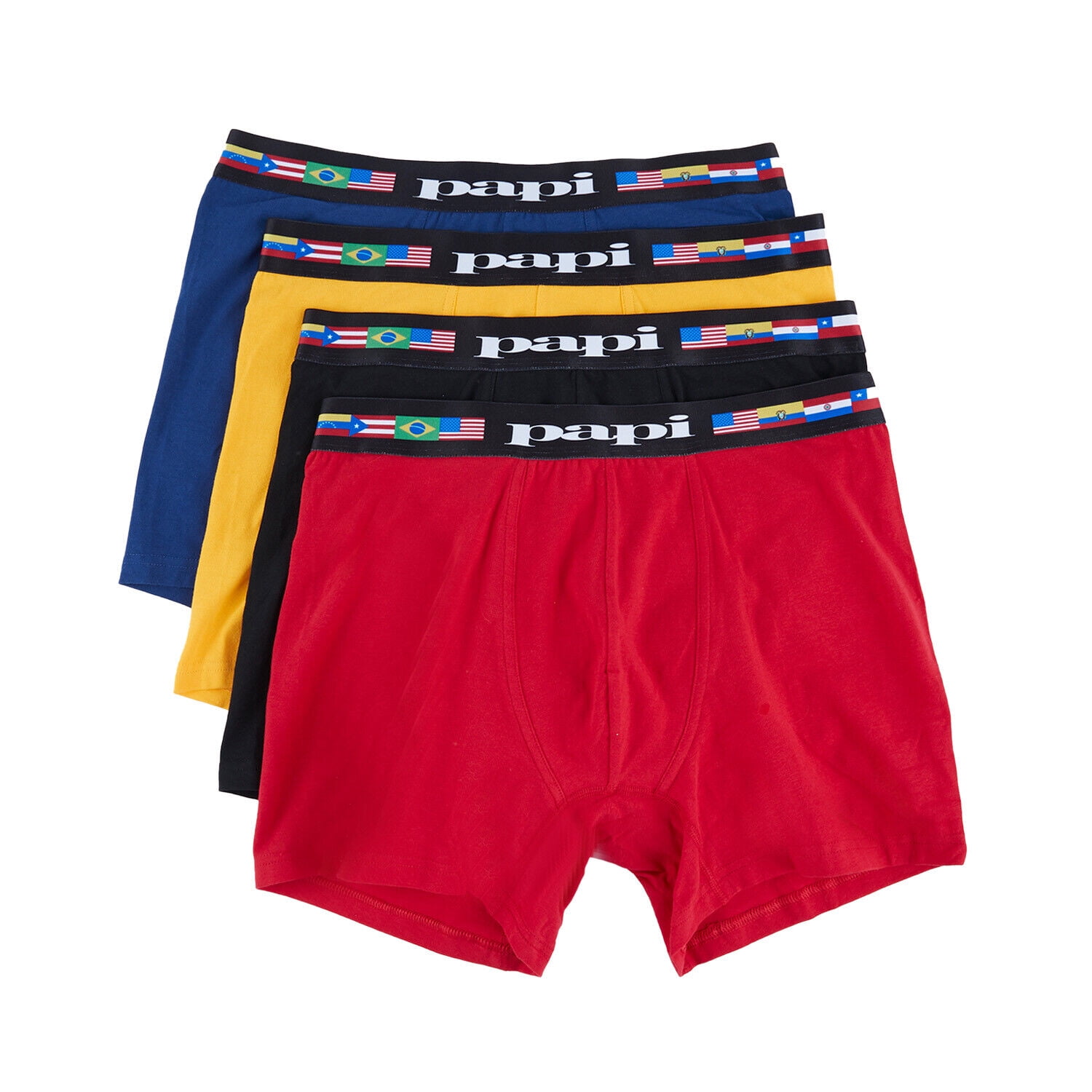 PAPI PRIDE COLLECTION Rainbow Boxer Briefs 4 Pack Assorted Colors Men's  S/M/XL