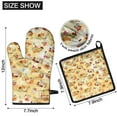 thumbnail image 6 of Fall Pumpkins Leaves Pattern Kitchen Oven Mitt and Pot Holder Sets 2 Pcs for Baking, Cooking and Grilling, Heat Resistant Up To 392 °F, 6 of 7
