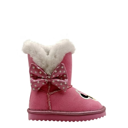 Minnie Mouse - Disney Minnie Mouse Cozy Faux Shearling Winter Boot ...