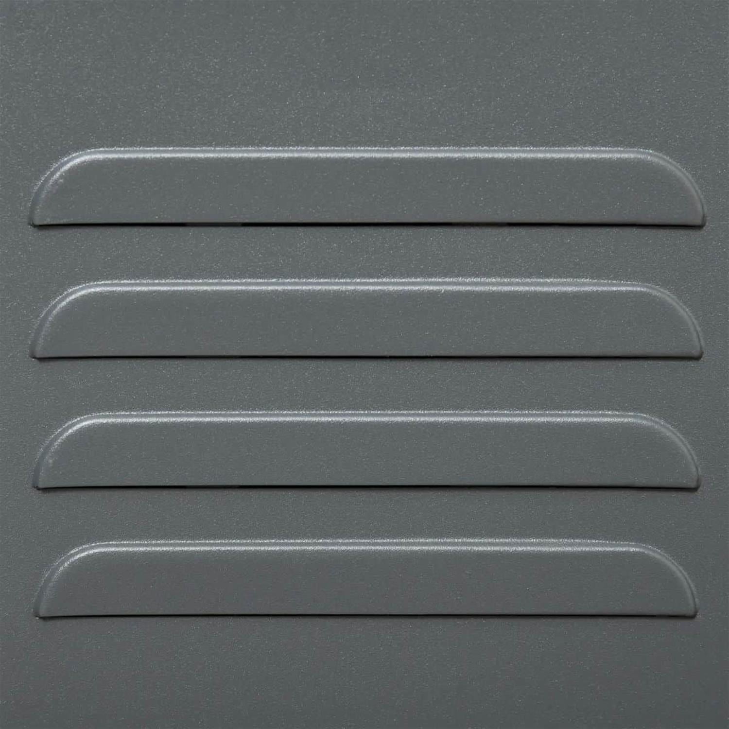 Demi Bonn 19" Industrial Metal End Table, Rustic Living Room Side Table with Lockable Door and Adjustable Shelf for Home Decor, Gray