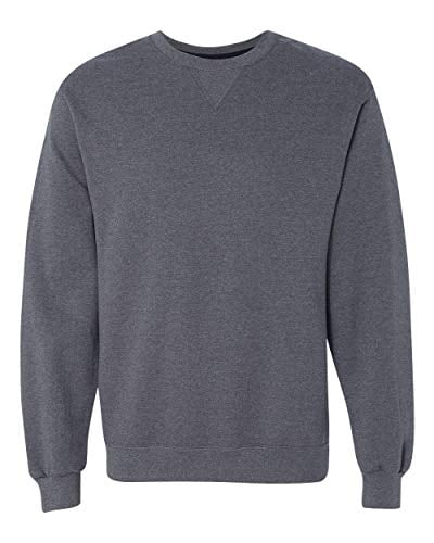 Fruit of the Loom Mens Sofspun Crewneck Sweatshirt (SF72R) -Charcoal H -S