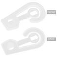thumbnail image 3 of Topbathy 100PCS Clear Sock Hooks Plastic Hanging Clips for Organizing Fabric Samples in Retail, 3 of 8